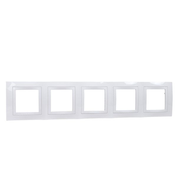 Unica Basic - cover frame - 5 gangs, horizontal - white image 3