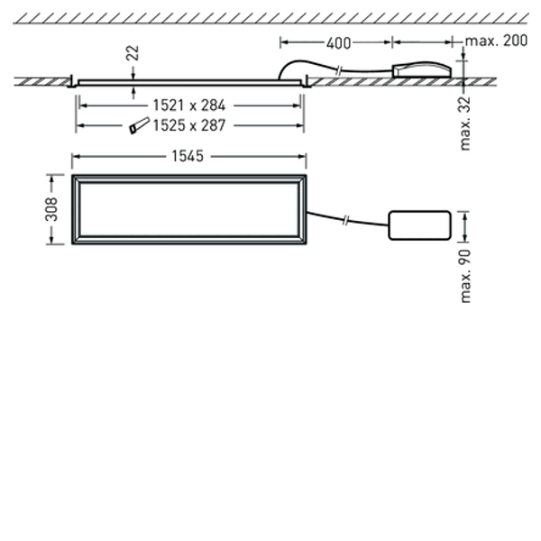 Recessed luminaires Arimo Fit C Diffuser White ET 42W 5300lm Wide reduced glare UGR19 (W19) IK03 3 SDCM 8173640 image 1