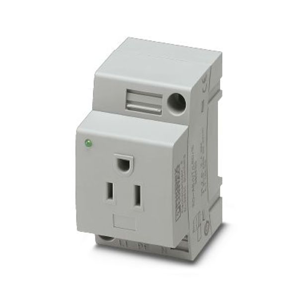 Socket outlet for distribution board Phoenix Contact EO-AB/UT/LED/15 125V 15A AC image 2