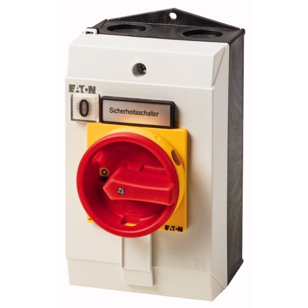 SUVA safety switches, T3, 32 A, surface mounting, 2 N/O, 2 N/C, Emergency switching off function, with warning label „Interrupteur de sécurité“, Indic image 1