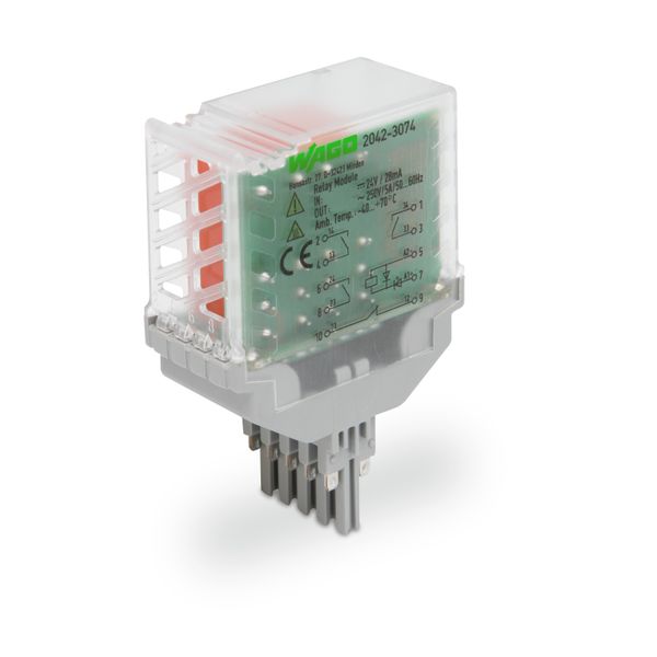 Relay module Nominal input voltage: 24 VDC 2 break and 2 make contacts image 1