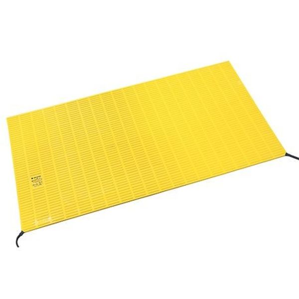 Allen-Bradley 440F-M2020FYNN Safety Mat - Yellow, 1000mm (3.28 ft.) x 1000mm (3.28 ft.), One .76m (2.5 ft.) 4-wire cbl. w/M12 male connector, exit upper right, No Trim, No Controller image 1