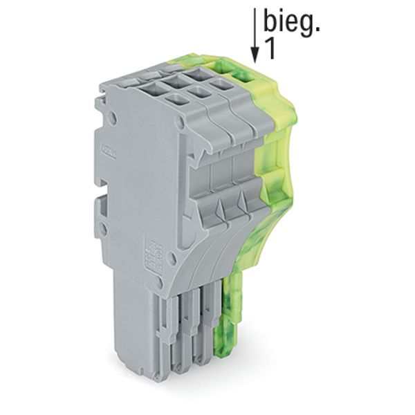 1-conductor female connector Push-in CAGE CLAMP® 1.5 mm² gray, green-y image 3