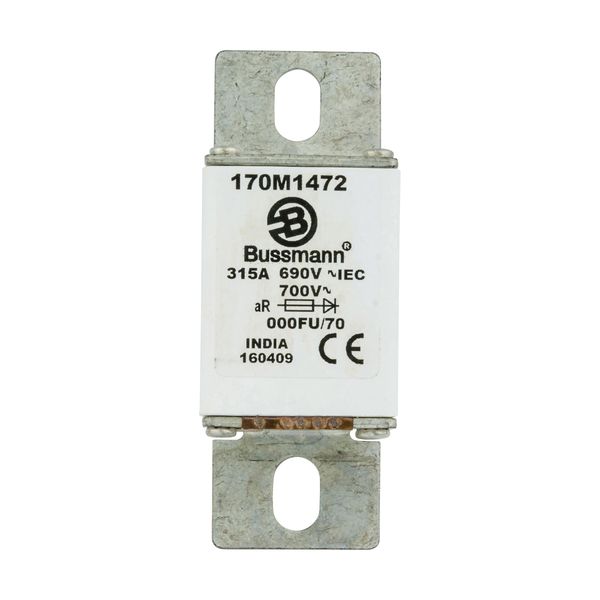 Fuse-link, high speed, 315 A, AC 690 V, size 000, 24 x 36 x 96 mm, aR, IEC image 19