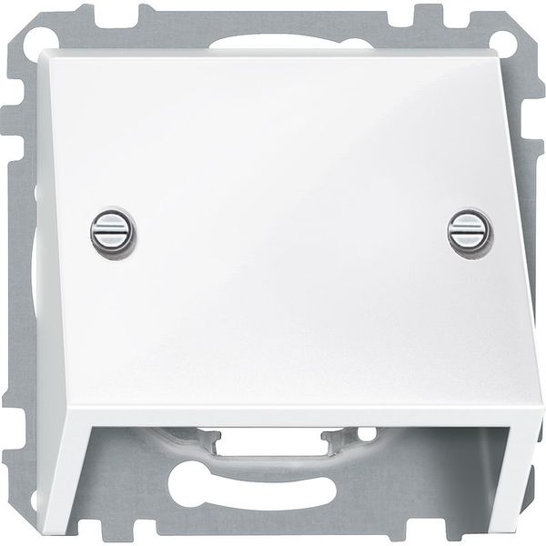 Slanted outlet, polar white glossy, System M image 1