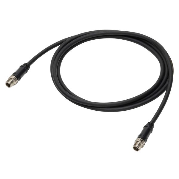 Cable with connectors on both cable ends, M12 straight plug (male), M1 image 2