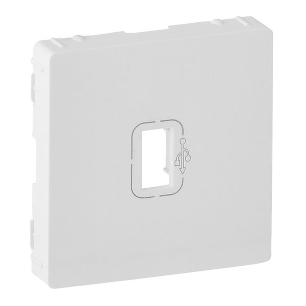 Cover plate Valena Life - preconnected female USB socket - white image 1