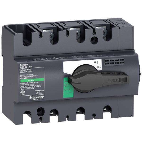 switch-disconnector Interpact INSE80 - 3 poles - 80 A image 1