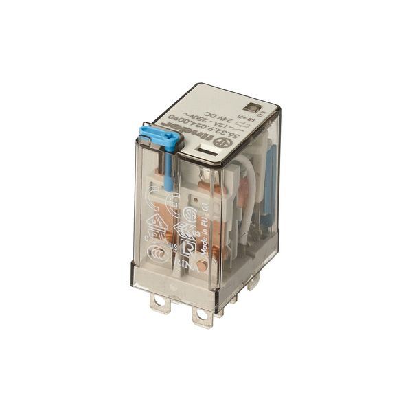 Miniature power Rel. 2CO 12A/24VDC/Agni/Test button/LED/diode (56.32.9.024.0090) image 4