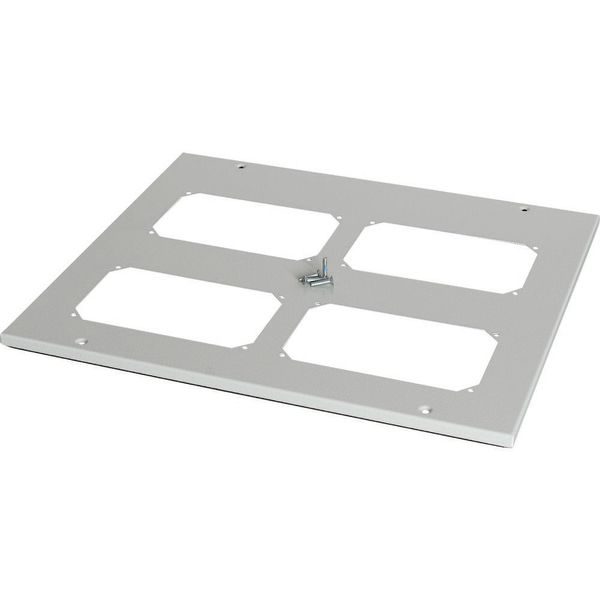 Bottom-/top plate for F3A flanges, for WxD = 650 x 600mm, IP55, grey image 4