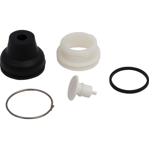 Harmony XAC, Push button head, plastic, white, booted, operating travel 16 mm, -25…+ 70 °C image 1