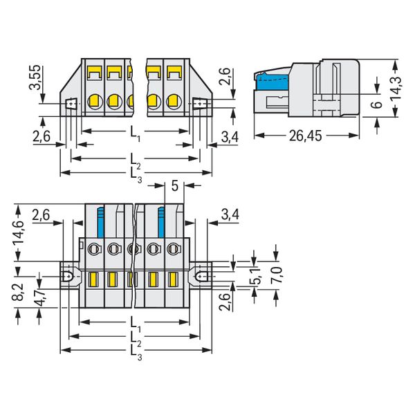 1-conductor female connector CAGE CLAMP® 2.5 mm² light gray image 4