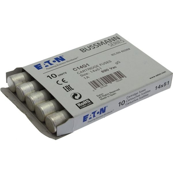 Fuse-link, LV, 1 A, AC 690 V, 14 x 51 mm, gL/gG, IEC image 1