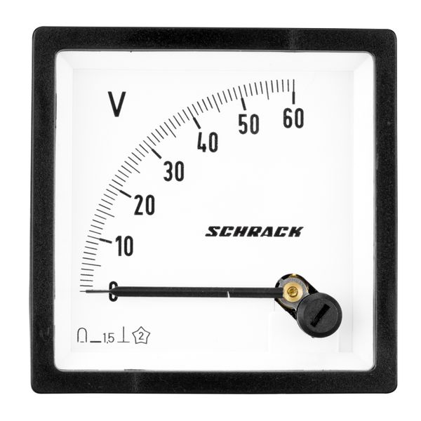 Voltmeter, 72x72mm, 60 VDC image 1