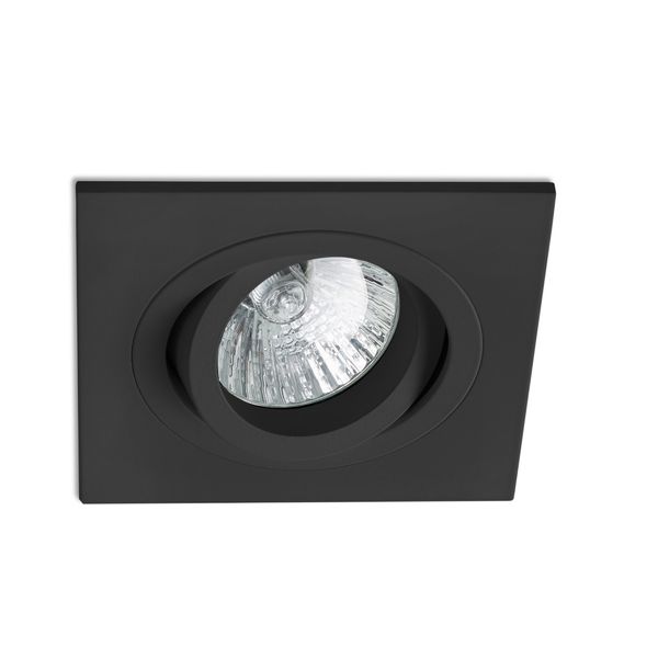 RADON ADJUST BLACK RECESSED LAMP SQUARE GU10 image 1