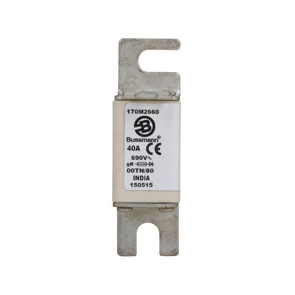 Fuse-link, high speed, 40 A, AC 690 V, DIN 00, 30 x 67 x 100 mm, gR, DIN, IEC, single indicator image 8