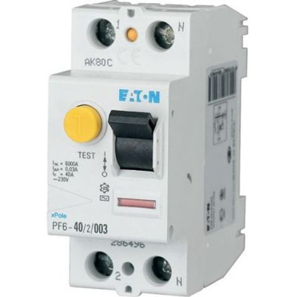 Residual current circuit breaker (RCCB), 40A, 2p, 30mA, type A image 1