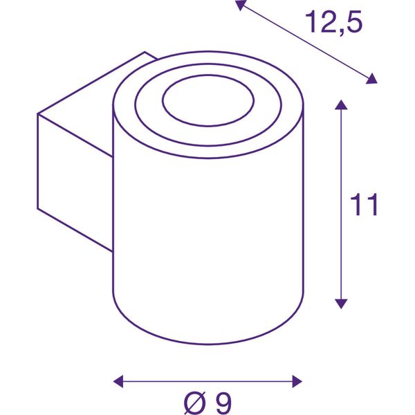 OCULUS UP/DOWN WL 15W 2000-3000K 230V IP20 black image 2