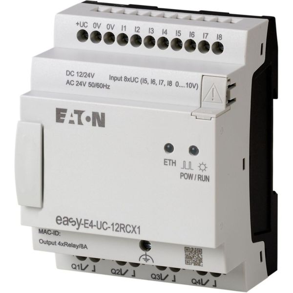 Control relays, easyE4 (expandable, Ethernet), 12/24 V DC, 24 V AC, Inputs Digital: 8, of which can be used as analog: 4, screw terminal image 14