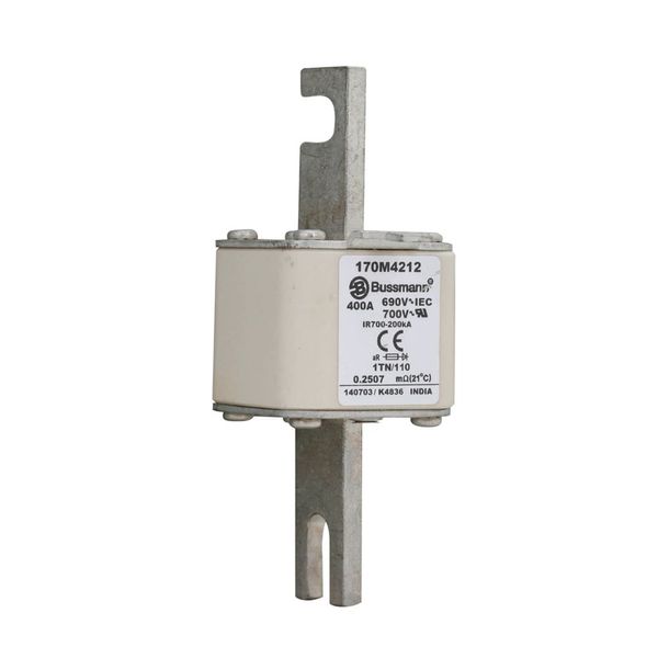 Fuse-link, high speed, 400 A, AC 690 V, DIN 1, 53 x 66 x 138 mm, aR, DIN, IEC, type T indicator image 6