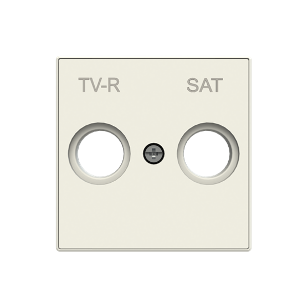 8550.1 BL Cover plate for TV-R/SAT outlet - Soft White SAT 1 gang White - Sky Niessen image 1