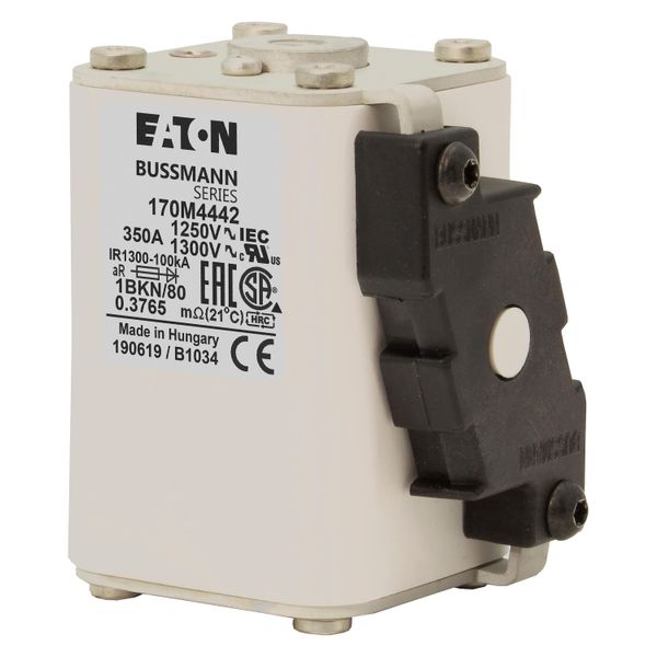 Fuse-link, high speed, 350 A, AC 1250 V, size 1, 53 x 69 x 80 mm, aR, IEC, UL, single indicator image 14