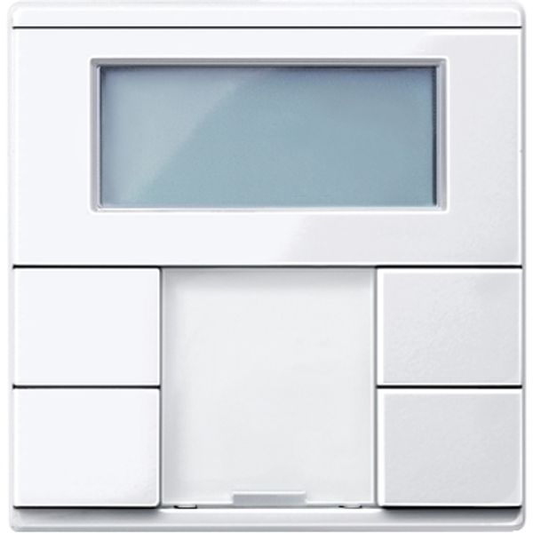 Thermostat with display, KNX, room, active white, glossy, System M image 2