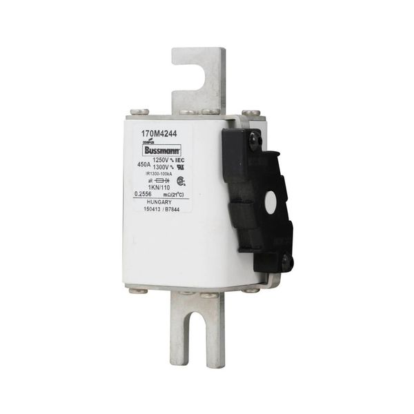 Fuse-link, high speed, 450 A, AC 1250 V, size 1, 53 x 69 x 138 mm, aR, DIN, IEC, single indicator image 10