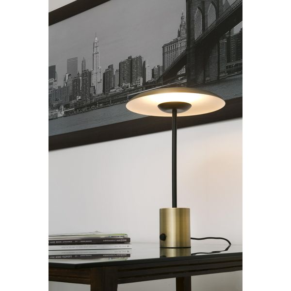 HOSHI LED SATIN GOLD AND BLACK TABLE LAMP image 2