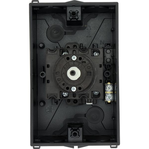 Main switch, T3, 32 A, surface mounting, 3 contact unit(s), 3 pole + N, 1 N/O, 1 N/C, STOP function, With black rotary handle and locking ring, Lockab image 25