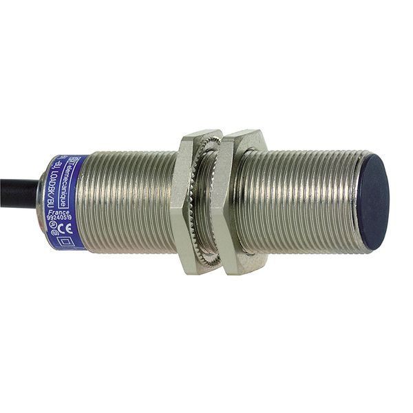 Inductive proximity sensors XS, inductive sensor XS5 M12, L53mm, brass, Sn2mm, 12...48 VDC, cable 2 m image 1