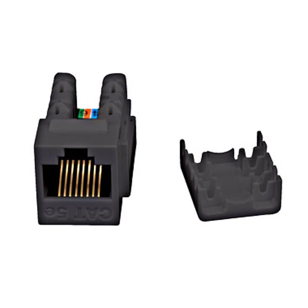 Jack RJ45 unshielded, Cat.5e (SFA) Black image 1