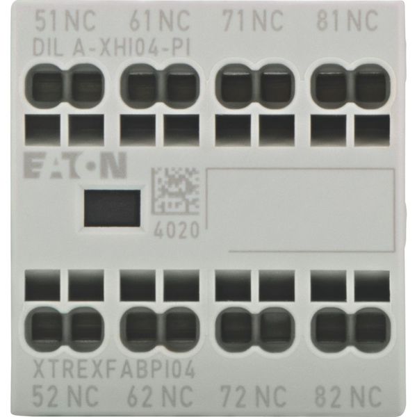 Auxiliary contact module, 4 pole, Ith= 16 A, 4 NC, Front fixing, Push in terminals, DILA, DILM7 - DILM38 image 7