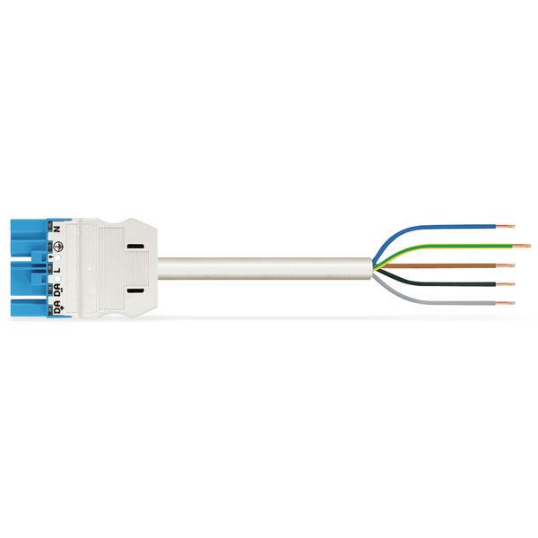 pre-assembled connecting cable;Eca;Plug/open-ended;blue image 3