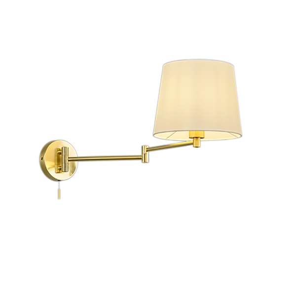 Lyon wall lamp E27 matt brass image 1