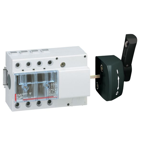 Isolating switch Vistop - 63 A - 4P - side handle, black - 7 modules image 1
