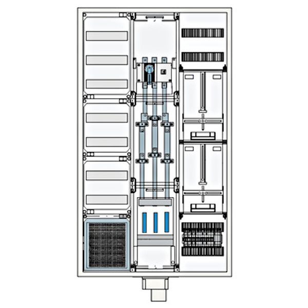 Wandlermessschrank 250A EnBW, 5-polig IP41 RAL9016, H=1400mm image 1