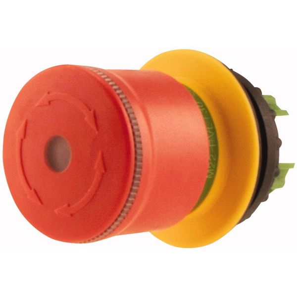 Emergency stop/emergency switching off pushbutton, RMQ-Titan, Mushroom-shaped, 30 mm, Illuminated with LED element, Turn-to-release function, Red, yel image 3