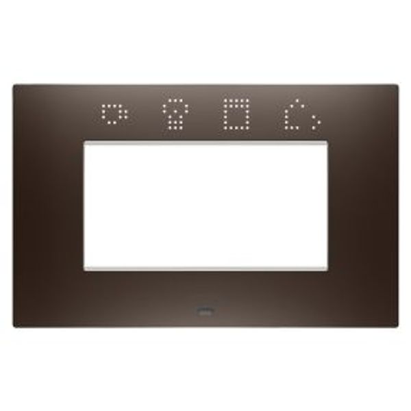 EGO SMART PLATE - IN PAINTED TECHNOPOLYMER - 4 MODULES - BROWN SHADE - CHORUSMART image 1
