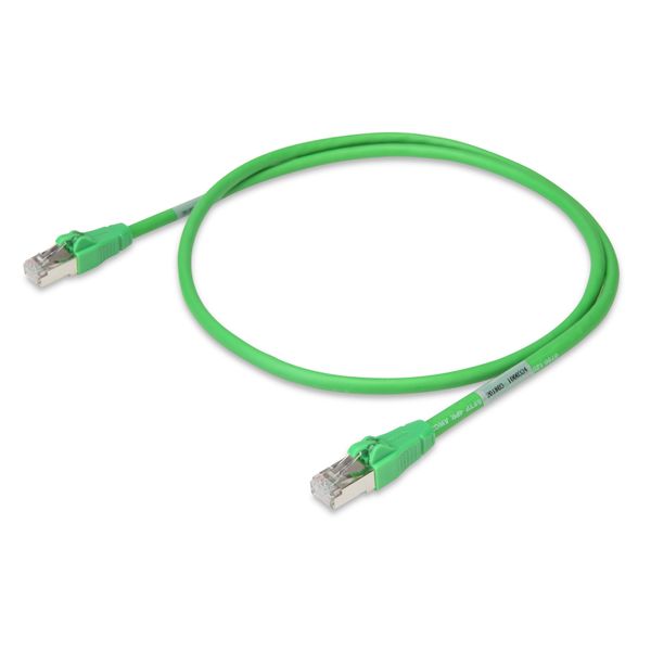 ETHERNET cable RJ45, axial locking RJ45, axial locking green image 1