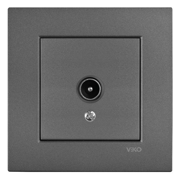 Novella-Trenda Dark Grey TV Socket Transitive (8-12-dB) image 1