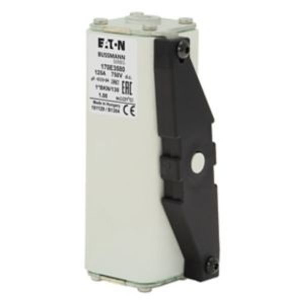 Fuse-link, high speed, 125 A, DC 750 V, compact size 1, gR, IEC, with indicator image 1