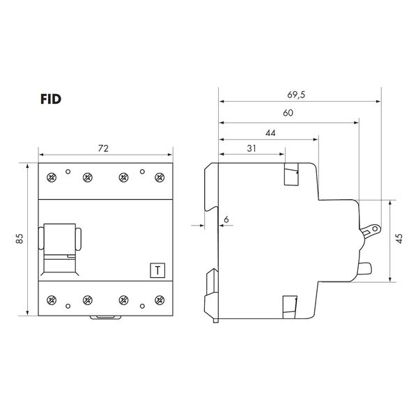 Residual current curcuit breaker 125A, 4-pole, 30mA, type AC image 11