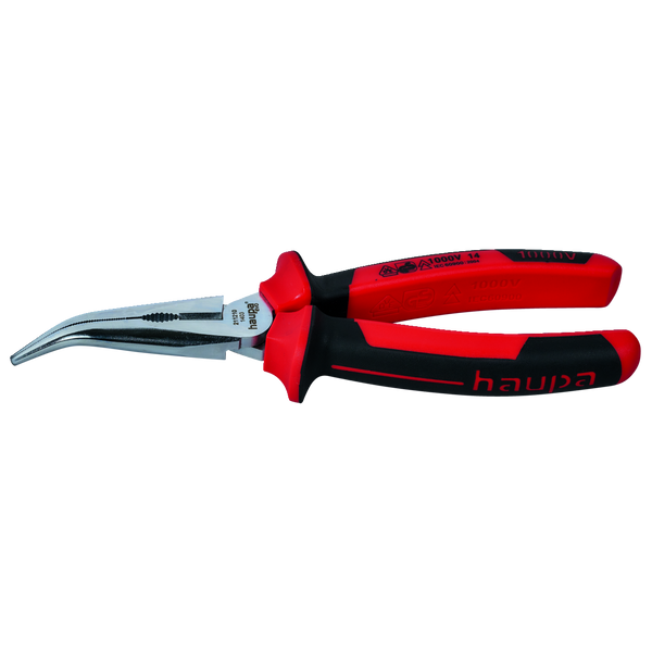 Needle nose pliers curved 160mm with side cutting function VDE 1000V 2C radio pliers image 2