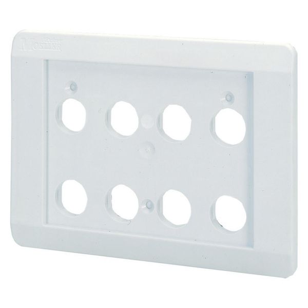 Flush mounting plate, gray, 8 mounting locations image 3