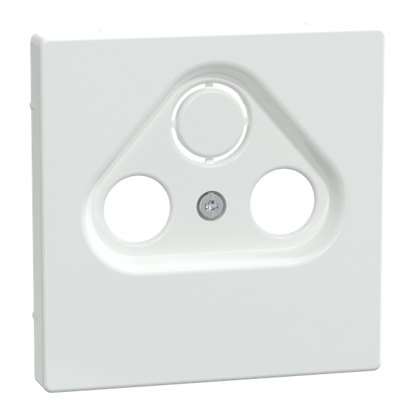 Central plate for antenna sockets, lotus white, system design image 1