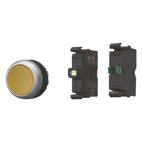 M22-DL-Y-K10LED230-BVP Eaton Moeller® series M22 Illuminated pushbutton actuator image 1