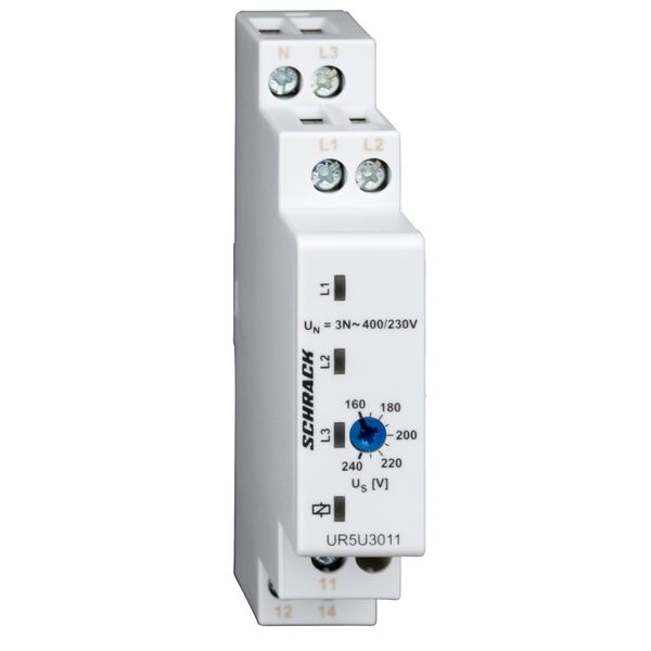 Voltage monitoring relay 3-phase, adjustable 160-240V, 1CO image 3