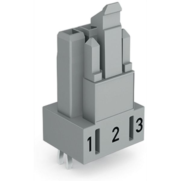 Socket for PCBs straight 3-pole gray image 2