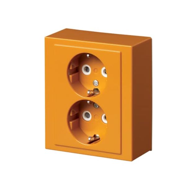 402EA-03 Socket outlet Protective contact (SCHUKO) Orange - Impressivo image 1